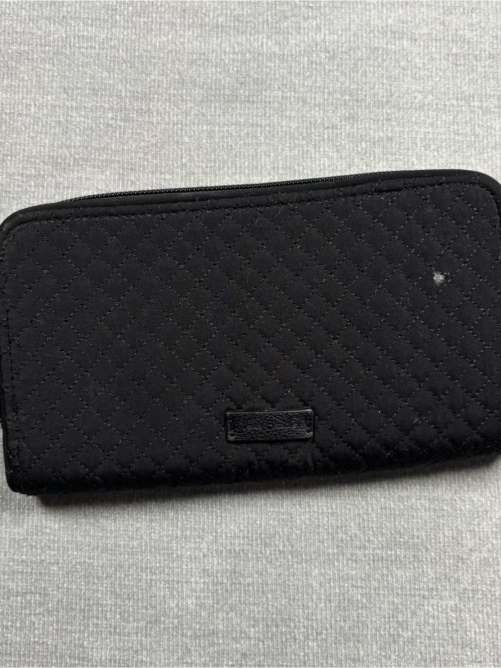 Vera Bradley Black Quilted Zip Around Wallet